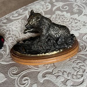 Bronzed Figurine Grizzly Bear